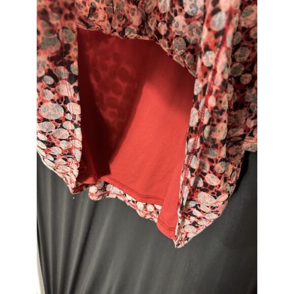 Ruby Rd. Favorites Womens Blouse Sheer Red All Over Print 3/4 Sleeve Plus 1X - Picture 7 of 8
